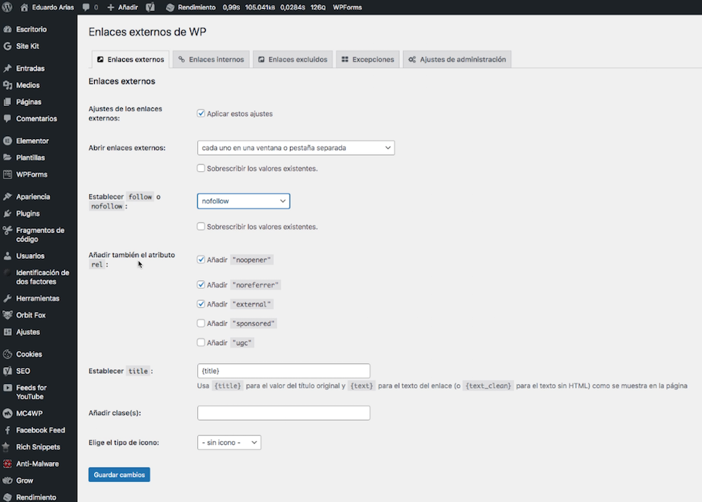 plugin nofollow wordpress configuración